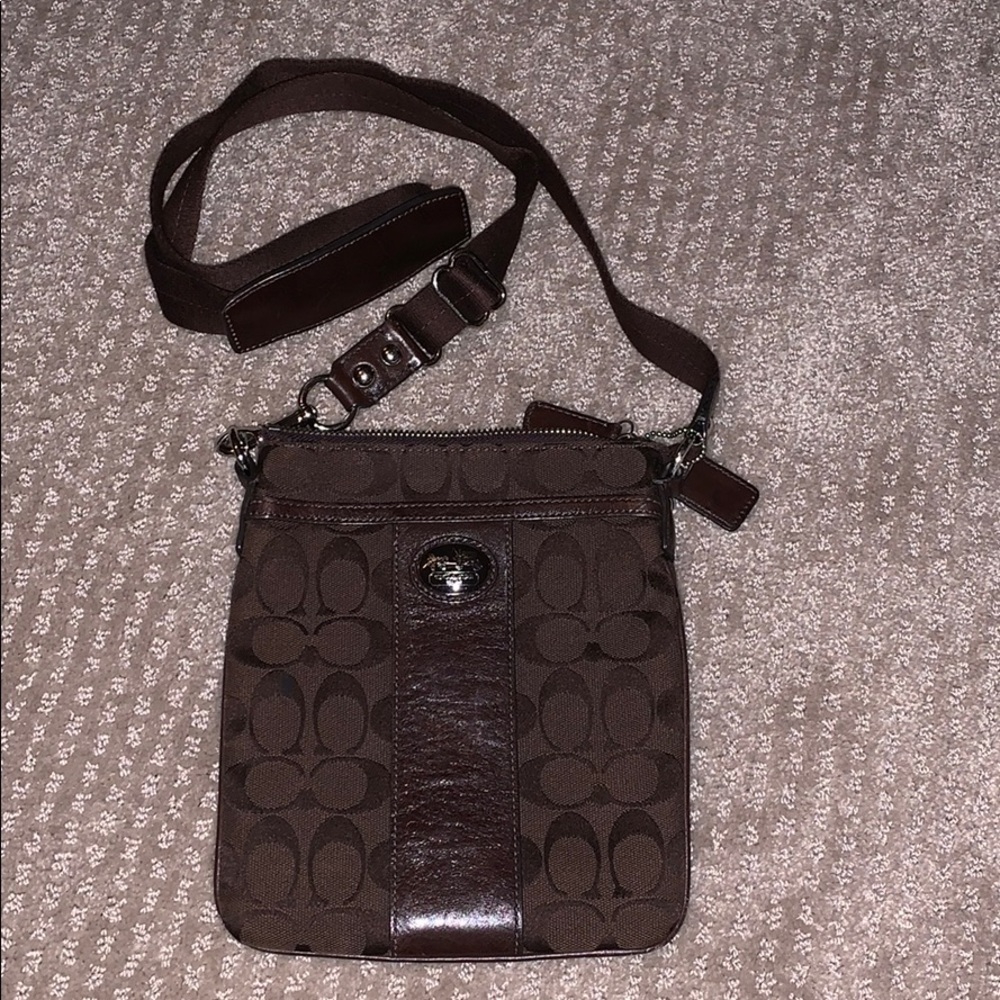 ***sold***Chocolate brown coach cross body
